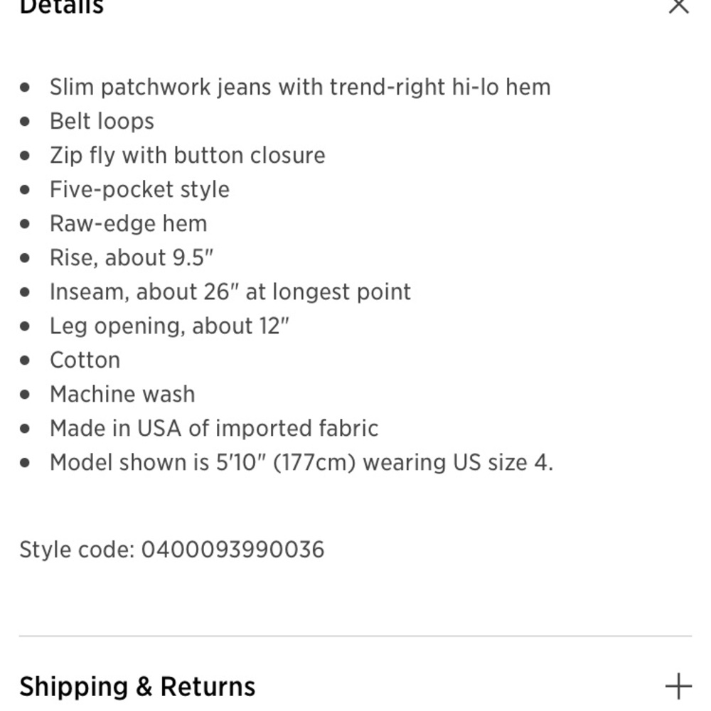 Tortoise Jeans Patchwork Raw Edge Denim - image 3